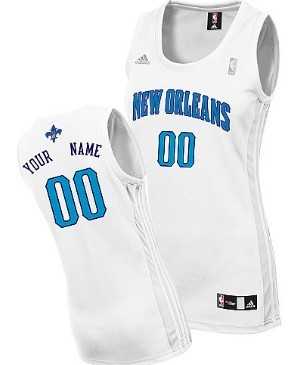 Women%27s Customized New Orleans Hornets White Jersey